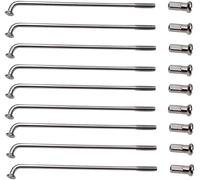 GBSONGLIANGBO Bicycle Spokes, Bike Spokes 12 G E-Bike Spoke Silver Steel Spokes 45-305mm with 12mm Nipples 36pcs(210mm)