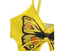 GBSONGLIANGBO Women's Bikinis, Swimming Costume Women Sexy Push Up Two Piece Beachwear Printed Cute Split Bikinis Set Swimsuit High Waisted Swimming Bathing Suit(Yellow,M)