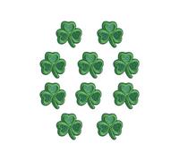 GBTBYS 10 Pcs Small Shamrock Patches Three Leaf Clover Chenille Patches St. Patrick's Day Iron On Appliques DIY for Clothing, Hats Bags Dresses Backpacks Jean T-Shirt Shoe