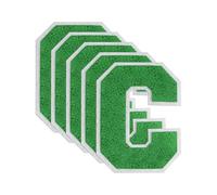 GBTBYS 5PCS 4.5 inch Varsity Letter C Patches Green Chenille Iron On Letters Patch for Backpacks Embroidered Applique Jacket Hoodie Bags Graduation Birthday Party