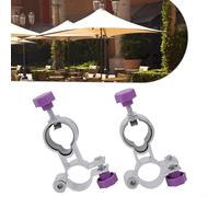 Gbtdoface 2Pcs Fishing Umbrella Stand, Aluminum Alloy Sturdy Clips On Parasol Chair Parasol With Clamp For Garden Chair Beach Chair Fishing Chair, Stroller Umbrella Holder (non-foldable)