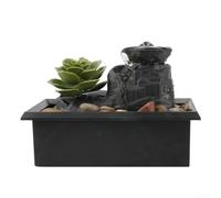 Gbtdoface Indoor Waterfall Fountain,Tabletop Water Fountain,Indoor Water Features,Tabletop Fountain Water Fountain,Creative Flowing Water Ornaments Desktop Decor (C)