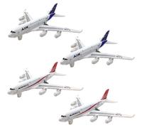 GBTPZXE 4-Piece Pull Back Plane Toys Set - Diecast Aeroplane Model Toys Age 2+ for Boys & Girls, Easy to Play Christmas & Birthday Gifts