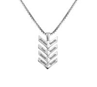 GBTROEY Arrowhead Necklace - Personalized Name Necklace for Men - Custom Engraved 2-8 Names Arrow Charm, Stainless Steel Pendant Jewelry Memorial Gifts for Husband,Dad,Grandpa