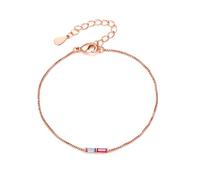 GBTROEY Custom 1-3 Baguette Birthstones Bracelet for Women, Personalized Adjustable Dainty Jewelry for Mom Best Friend Christmas Birthday Gifts