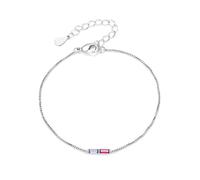 GBTROEY Custom 1-3 Baguette Birthstones Bracelet for Women, Personalized Adjustable Dainty Jewelry for Mom Best Friend Christmas Birthday Gifts