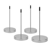 GBTUPOKW 4PCS Ticket Spike Receipt Spike Metal Bill Holder Memo Holder Stand Round Paper Spike Receipt Holder for Restaurant Kitchen Office Hotel (Silver)