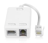 GBULTR BT Plug to ADSL RJ11 Broadband Internet Microfilter Splitter High Performance DSL Filter for Home Office Supports Landline Modem Router Wifi Telephone White Socket Cable for Sky BT