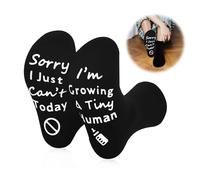 GBULTR Growing a Tiny Human Pregnancy Socks - New Mum Gift for Expectant Moms, Baby Shower Present, Inspirational Labor Socks for Soon-to-Be Mothers, Comfortable Non-Skid Maternity