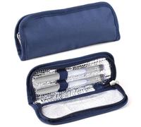 GBULTR Insulin Cooler Travel Case Portable Diabetic Cooler Bag for Insulin Pen Medication Diabetes Travel Cool Bag Cooler for Flight Diabetic Medicine Organizer Insulated Storage Bag Navy Blue