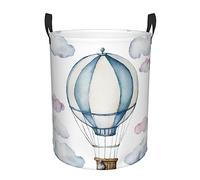 Gbuzozie Hot Air Balloon Round Laundry Hamper Cute Storage Basket Toys Clothes Organizer Bin For Home Bathroom Bedroom Dorm Nursery, 62l