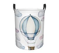 Gbuzozie Hot Air Balloon Round Laundry Hamper Storage Basket Toys Clothes Organizer Bin For Home Bathroom Bedroom Dorm Nursery, 38l