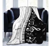 Gbuzozie Piano Music Note Fleece Blanket Lightweight Ultra-Soft Throw Blanket for Sofa Couch Bed Camping Travel - Super Soft Cozy Microfiber Blanket 60"X50"