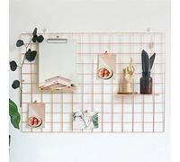 GBYAN 2 Pack Wall Grid Panel with Clips Hanging Photo Display Shelf Wire Notice Board Metal Grid Rack Art Organizer Home, Office & Kitchen Décor Mesh Picture Board
