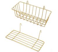 GBYAN Basket Straight Shelf for Gird Board Wall organizer Wall Grid Accessories for Home and Kitchen, 2Pack