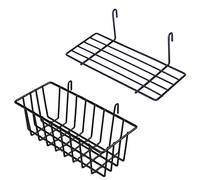 GBYAN Basket Straight Shelf for Gird Board Wall organizer Wall Grid Accessories for Home and Kitchen, 2Pack
