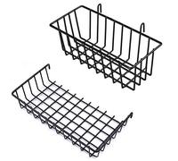 GBYAN Wire Storage Basket Shelf Basket Wall Grid Accessories Organizer for Grid Panel, 2 Pack