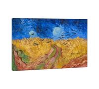 GBYangPJia vintage art Vincent van Gogh's Wheatfield with Crows (1890) famous landscape painting. living room wall decor 30X40cm Unframed