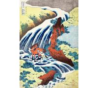 GBYangPJia vintage print Hokusai's The Yoshitsune horse-washing falls at Yoshino, Izumi Province (1833-1834) vintage Japanese woodblock print.painting wall art 20X30cm Unframed