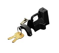 GBYJYMQTZ Universal Motorcycle Handlebar Helmet Lock with 2 Keys Black/Chrome Handle Bar Tube Key Lock Fit for Harley 7/8" to 1-1/4" 25-32mm(Black Helmet Lock)