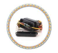 GBYUHAIJUN Angel Eyes Led Light,Led Angel Eyes 2PCS LED Angel Eyes Car Halo Rings Headlight 12V White and Yellow 70mm 80mm 90mm 100mm 110mm 120mm 4014 Chip with Plastic Cover(70MM)