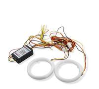 GBYUHAIJUN Angel Eyes Led Light,Led Angel Eyes 2PCS RGB+Yellow Amber Turn Signal Function Angel Eyes Halo Ring Bluetooth APP Car UTV Motorcycle DRL Headlight Decorative Light(80mm)
