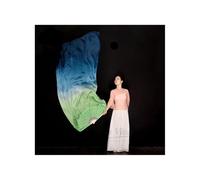 GBYUHAIJUN Belly Dance Fan,Silk Dance Fan Dyed Pure Natural Silk Fan Veils For Women Belly Dance Performance Costumes And Accessories A Pair(Red,M)