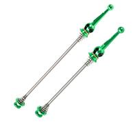 GBYUHAIJUN Bike Quick Release,Bike Wheel Hub Skewers 1 Pair Mountain Road Bike Bicycle Lightweight Quick Release Front Rear Skewer Titanium Axle Wheel Hub Fix Lever(Green)