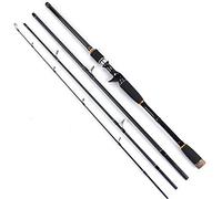 GBYUHAIJUN Fishing Rod,Fishing Rod 1.8/2.1/2.4/2.7/3.0m Fishing Rod Carbon Fiber Multi-Section Portable Plug-in Fly Sea Ice Fishing Rod And Reel Spinning/Casting(Black casting,1.8 m)