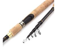 GBYUHAIJUN Fishing Rod,Fishing Rod 1.8m 2.1m 2.4m 2.7m Fishing Rod Power Hard Telescopic Carbon Fiber Travel Pole Wooden Handle(S Rod,1.8 m)