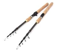 GBYUHAIJUN Fishing Rod,Fishing Rod 1.8m 2.1m 2.4m 2.7m Fishing Rod Power Hard Telescopic Carbon Fiber Travel Pole Wooden Handle(Casting Rod,2.1 m)