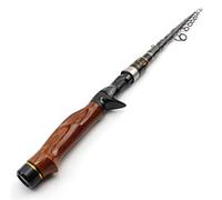 GBYUHAIJUN Fishing Rod,Fishing Rod Carbon Fiber Casting Rod Travel Lure Trout Telescopic Fishing Rod Lure Weight 5-20g Carp Wooden Handle Pole(2.4 m)