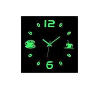 GBYUHAIJUN Glow In The Dark Clock,Luminous Wall Clock Wall Clock Modern Design Luminous Clocks DIY Digital Stickers Silent Quartz Watch Home Decor Decal(Luminous J)