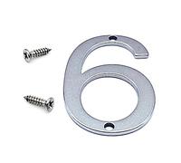 GBYUHAIJUN House Numbers Plaques,House Numbers 50mm Stainless Steel House Numbers With Screws Metal Digital Label Doorplate Door Plaque Number Signs For Mailbox Street Numbers(Number 6)