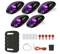 GBYUHAIJUN Roof Marker Lights,Car Roof Lights 5PCS 12V Smoke Cab Roof Running Top Marker Car Lights Assembly Wire Harness Replacement For 1500 2500 3500 4500 5500 Pickup(Purple-5PCS)