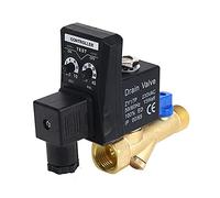 GBYUHAIJUN Solenoid Valve,Solenoid Water Valve 1/2" DN15 Automatic Electronic Drainer OPT-A 12V/24V DC 110V/220V AC Electronic Timer Air Compressed Gas Tank Drain Valve OPT-B(AC110V,OPT-A)