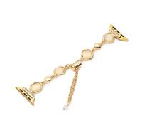 GBZHMCASE Crystal Cat's Eye Stone Watch Band Compatible with iWatch 42mm 41mm 40mm 38mm, Women's Bracelet Strap for iWatch Series 9 8 7 6 5 4 3 2 1 SE(Gold,44mm(4~6S/SE))