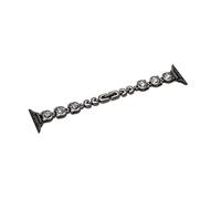 GBZHMCASE Cute Girls Rhinestone Watch Band Compatible with iWatch 42mm 41mm 40mm 38mm, Watch Band for iWatch Series 9 8 7 6 5 4 3 2 1 SE(Black,44mm(4~6S/SE))