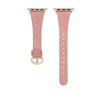 GBZHMCASE The genuine leather replacement strap is compatible with iWatch 49/46/42/41/40/38mm, and the women’s strap is suitable for iWatch series 9 8 7 6 5 4 3 2 1 SE(Pink,44mm(4/5/6S/SE))