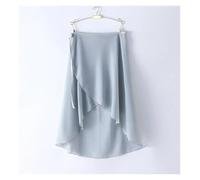 GBZIJIE Ballet Skirt Adult Elastic Adult Gymnastics Ballet Wrap skirt girls chiffon practice skirts national dance wear Teachers dress Fit use for women(Gray-blue)