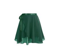 GBZIJIE Ballet Skirt Adult Elastic Women Ballet Skirts Lace-up Chiffon Dance Adults Leotards Skirt Practice Dancing Miniskirts Tutu(Green,Height 135cm-160cm)