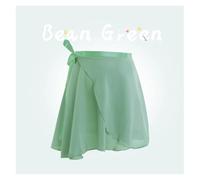 GBZIJIE Ballet Skirt Adult Elastic Women Ballet Skirts Lace-up Chiffon Dance Adults Leotards Skirt Practice Dancing Miniskirts Tutu(Light green,Height 100cm-135cm)