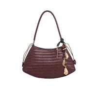 GBZIJIE Beach Bags for Women Sandproof Handmade Weave PU Drawstring Tote Bags For Women Luxury Handbags Purse Vintage With Inner Pocket Shoulder(3)