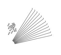 GBZIJIE Bike Spokes,Bicycle Spokes 12pcs 290mm/11.4inch 14G J Bend Bicycle 304 Stainless Steel Spokes with 12mm Nipples Cycle(Black)