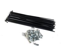 GBZIJIE Bike Spokes,Bicycle Spokes E-bike bicycle 13G high-carbon steel spokes and nipples/130/137/190/204/209/210/214/220/243/250 mm knitting needle(Black 13G 233.0mm 5set)