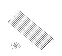 GBZIJIE Bike Spokes,Bicycle Spokes For Bicycle Spokes Wire Mountain/Road Bike 304 Stainless Steel 14G Black For Spokes257MM-293MM Spoke Cap(Elbow 273.0MM 12pcs)
