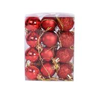 GBZIJIE Christmas Tree Decorations,Christmas Baubles 24pcs/Box 2cm Mini Christmas Ball Pendant Xmas Party Hanging Ball Ornament Shopping Ceiling(1)