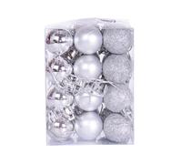 GBZIJIE Christmas Tree Decorations,Christmas Baubles 24pcs/Box 2cm Mini Christmas Ball Pendant Xmas Party Hanging Ball Ornament Shopping Ceiling(3)