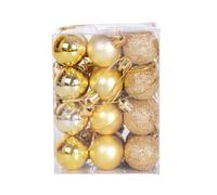 GBZIJIE Christmas Tree Decorations,Christmas Baubles 24pcs/Box 2cm Mini Christmas Ball Pendant Xmas Party Hanging Ball Ornament Shopping Ceiling(2)