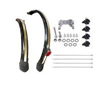 GBZIJIE Mud Guards For Mountain Bike,Bicycle Mudguards 20 Inch Folding Bike Mudguard Fender 2PCS Front Rear Cycling Mud Guard MTB Bicycle Wings With Light Accessories(V brake black gold)
